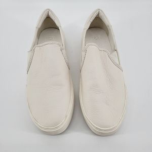 Ugg Jass white leather slip on sneakers 9